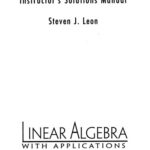 خرید و دانلود نسخه کامل کتاب Solutions Manual for Linear Algebra with Applications 6 edition by Leon