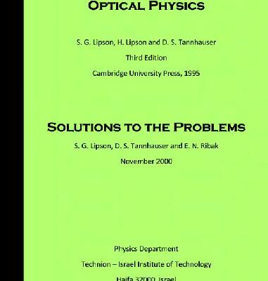 خرید و دانلود نسخه کامل کتاب Solutions to Optical physics 3ed