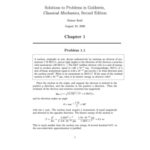 خرید و دانلود نسخه کامل کتاب Solutions to Problems in Goldstein, Classical Mechanics, Second Edition