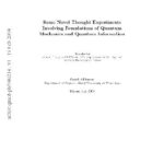 خرید و دانلود نسخه کامل کتاب Some Novel Thought Experiments. Foundations of Quantum Mechanics