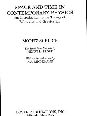 خرید و دانلود نسخه کامل کتاب Space and time in contemporary physics: an introduction to the theory of relativity and gravitation