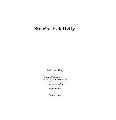 خرید و دانلود نسخه کامل کتاب Special relativity