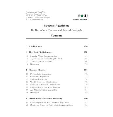 خرید و دانلود نسخه کامل کتاب Spectral Algorithms