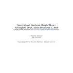 خرید و دانلود نسخه کامل کتاب Spectral and Algebraic Graph Theory (Draft)