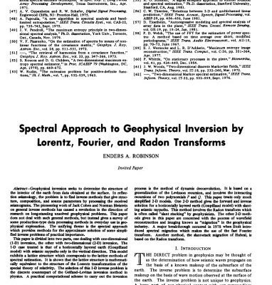 خرید و دانلود نسخه کامل کتاب Spectral approach to geophysical inversion by Lorentz, Fourier, and Radon tranforms