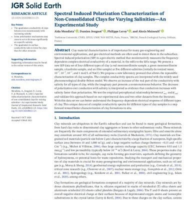 خرید و دانلود نسخه کامل کتاب Spectral Induced Polarization Characterization of Non-Consolidated Clays for Varying Salinities—An Experimental Study