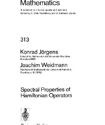 خرید و دانلود نسخه کامل کتاب Spectral Properties of Hamiltonian Operators