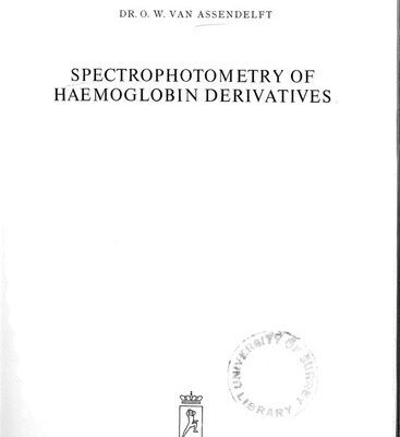 خرید و دانلود نسخه کامل کتاب Spectrophotometry of Haemoglobin Derivatives