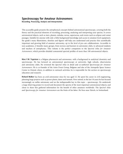 خرید و دانلود نسخه کامل کتاب Spectroscopy for Amateur Astronomers: Recording, Processing, Analysis and Interpretation