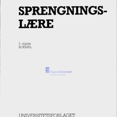 خرید و دانلود نسخه کامل کتاب Sprengningslære