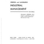 خرید و دانلود نسخه کامل کتاب Spriegel and Lansburgh Industrial Management