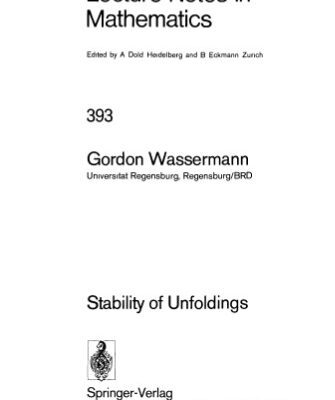 خرید و دانلود نسخه کامل کتاب Stability of Unfoldings