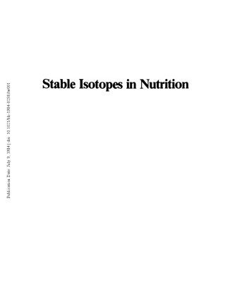 خرید و دانلود نسخه کامل کتاب Stable Isotopes in Nutrition