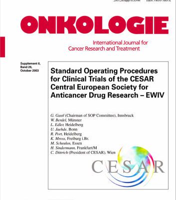 خرید و دانلود نسخه کامل کتاب Standard Operating Procedures for Clinical Trials of the Central European Society for Anticancer Drug Research (Cesar-Ewiv (Supplement Issue: Onkologie 2003, 6)