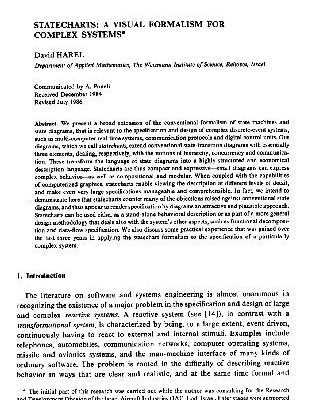 خرید و دانلود نسخه کامل کتاب Statecharts. A Visual Formalism for Complex Systems