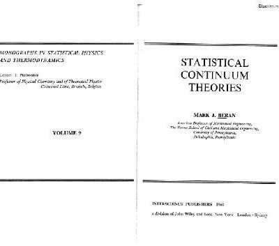 خرید و دانلود نسخه کامل کتاب Statistical Continuum Theories