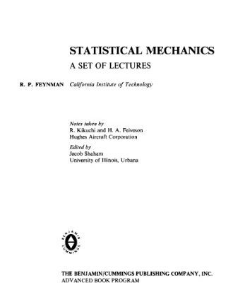 خرید و دانلود نسخه کامل کتاب Statistical Mechanics: A Set of Lectures (Advanced Book Classics)