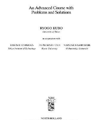 خرید و دانلود نسخه کامل کتاب Statistical Mechanics: An Advanced Course with Problems and Solutions
