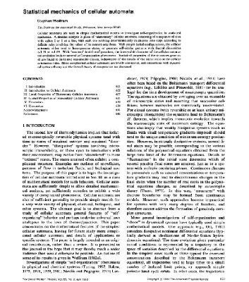 خرید و دانلود نسخه کامل کتاب Statistical mechanics of cellular automata