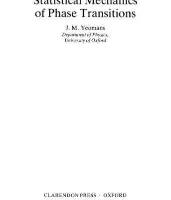 خرید و دانلود نسخه کامل کتاب Statistical Mechanics of Phase Transitions