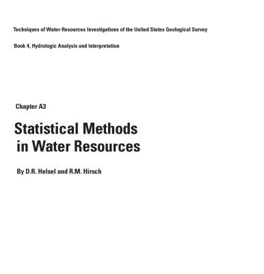 خرید و دانلود نسخه کامل کتاب Statistical methods in water resources