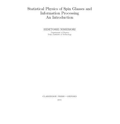 خرید و دانلود نسخه کامل کتاب Statistical physics of spin glasses and information processing