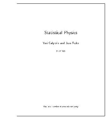 خرید و دانلود نسخه کامل کتاب Statistical physics