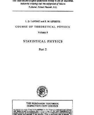 خرید و دانلود نسخه کامل کتاب Statistical physics