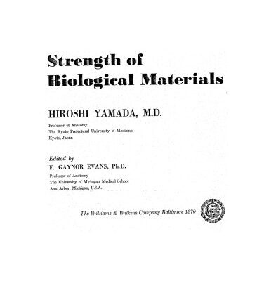 خرید و دانلود نسخه کامل کتاب Strength of Biological Materials