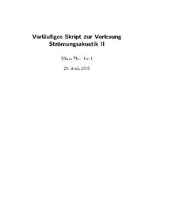خرید و دانلود نسخه کامل کتاب Stroemungsakustik II 001