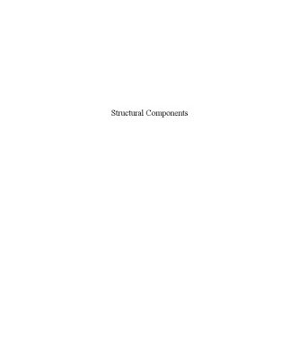 خرید و دانلود نسخه کامل کتاب Structural Components: Mechanical Tests and Behavioral Laws