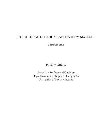 خرید و دانلود نسخه کامل کتاب STRUCTURAL GEOLOGY LABORATORY MANUAL