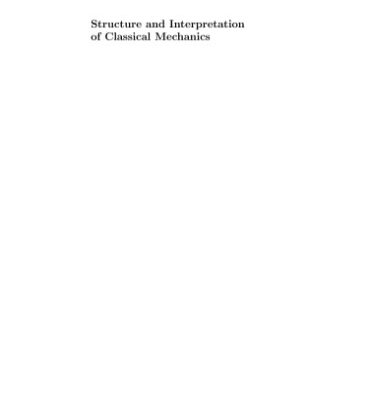 خرید و دانلود نسخه کامل کتاب Structure and interpretation of classical mechanics