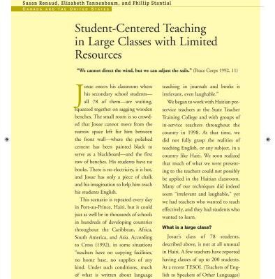 خرید و دانلود نسخه کامل کتاب Student-centered teaching in large classes with limited resources
