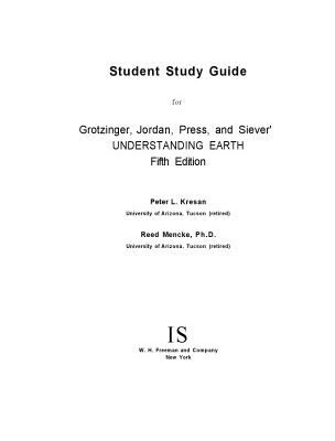 خرید و دانلود نسخه کامل کتاب Student Study Guide for ”Understanding Earth” (Fifth Edition)