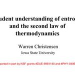 خرید و دانلود نسخه کامل کتاب Student understanding of entropy and the second law of thermodynamics