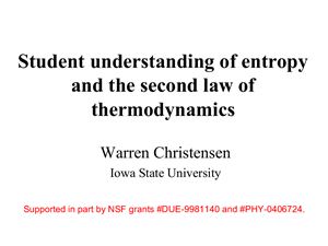 خرید و دانلود نسخه کامل کتاب Student understanding of entropy and the second law of thermodynamics