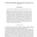 خرید و دانلود نسخه کامل کتاب Studing thermodynamics of metastable states