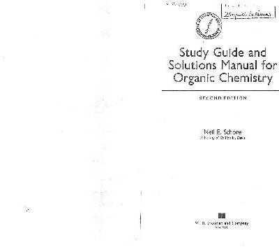 خرید و دانلود نسخه کامل کتاب Study Guide Solutions Manual Organic Chemistry Schore