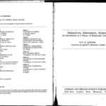 خرید و دانلود نسخه کامل کتاب Subjectivity, Information, Systems: An Introduction to a Theory of Relativistic Cybernetics