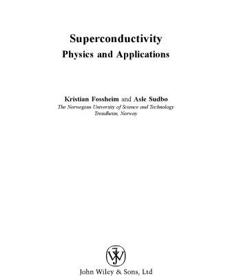 خرید و دانلود نسخه کامل کتاب Superconductivity: Physics and Applications