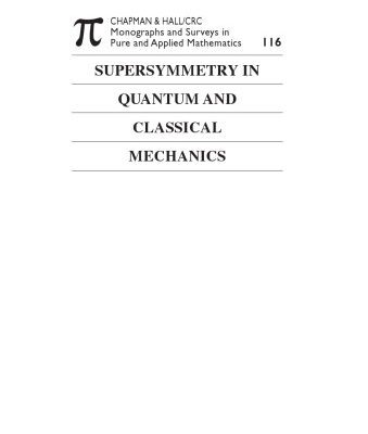 خرید و دانلود نسخه کامل کتاب Supersymmetry in quantum and classical mechanics