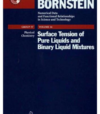 خرید و دانلود نسخه کامل کتاب Surface Tension of Pure Liquids and Binary Liquid Mixtures