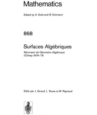 خرید و دانلود نسخه کامل کتاب Surfaces Algebriques