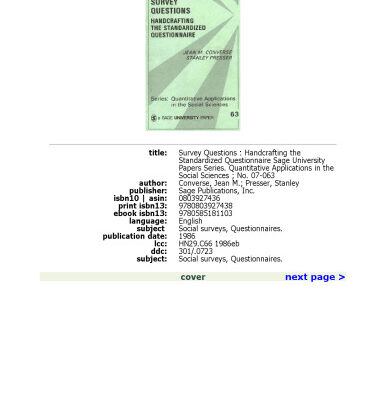 خرید و دانلود نسخه کامل کتاب Survey Questions: Handcrafting the Standardized Questionnaire (Quantitative Applications in the Social Sciences)