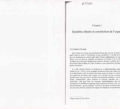 خرید و دانلود نسخه کامل کتاب Symetrie chirale et constitution de l´espace