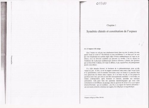 خرید و دانلود نسخه کامل کتاب Symetrie chirale et constitution de l´espace_68c6fa88679c7.jpeg خرید و دانلود نسخه کامل کتاب Symetrie chirale et constitution de l´espace