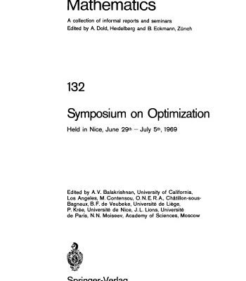 خرید و دانلود نسخه کامل کتاب Symposium on Optimization