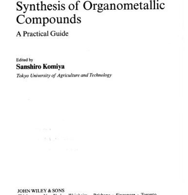 خرید و دانلود نسخه کامل کتاب Synthesis of Organometallic Compounds: A Practical Guide