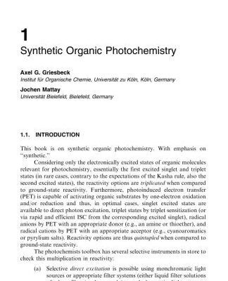 خرید و دانلود نسخه کامل کتاب Synthetic Organic Photochemistry